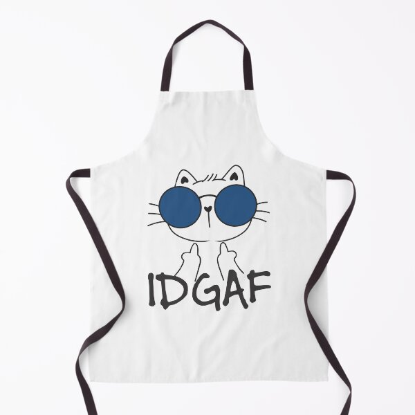 Item preview, Flipping Off Cat - An Illustrated Design Of A Cat Wearing Glasses Giving The Middle Finger - IDGAF -Available As Stickers Etc designed and sold by crazycollective.