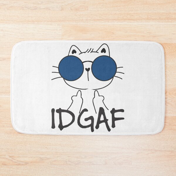 Item preview, Flipping Off Cat - An Illustrated Design Of A Cat Wearing Glasses Giving The Middle Finger - IDGAF -Available As Stickers Etc designed and sold by crazycollective.