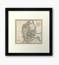 Vintage Map of Denmark (1801) Framed Print