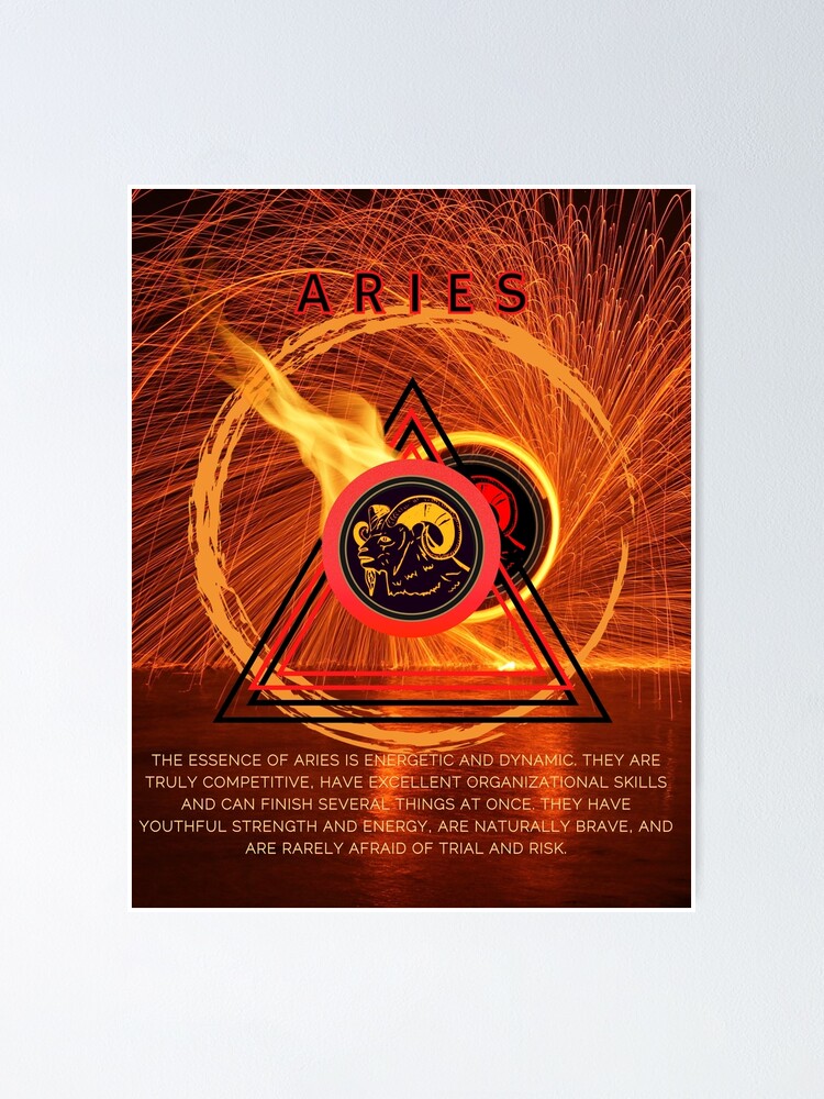 Aries Fire Element Zodiac Poster Poster