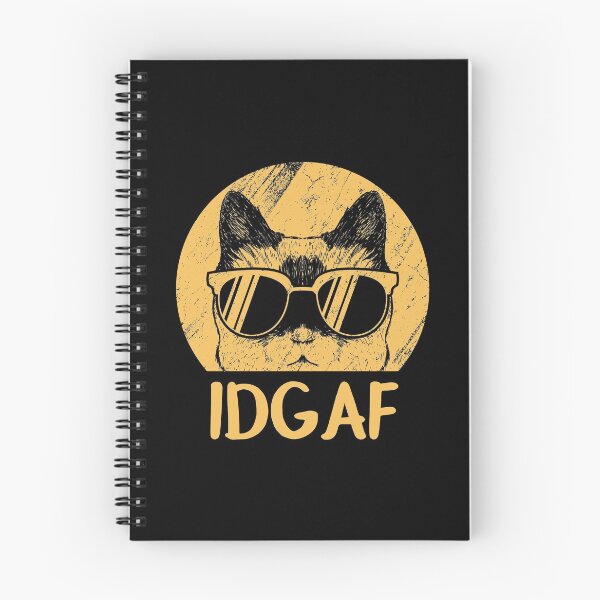 Item preview, Flipping Off Cat - An Illustrated Distressed Design Of A Cat Wearing Glasses Giving The Middle Finger - IDGAF -Available As Stickers Etc designed and sold by crazycollective.