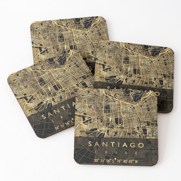 Item preview, SANTIAGO MAP CHILE designed and sold by hatimelhag.