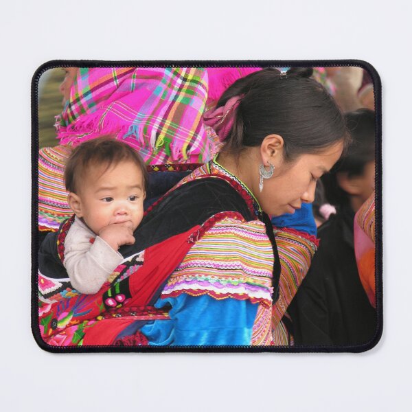 Item preview, Vietnamese Mother and Baby Boy at Can Cau  Mong Market Vietnam designed and sold by worldways.