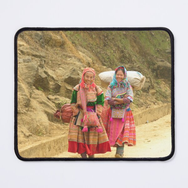 Item preview, Women in Ethinc Dress going to the market, Vietnam  designed and sold by worldways.