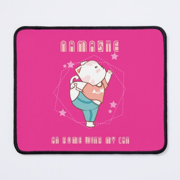 Item preview, Namaste at home with my cat in pink designed and sold by urban-color.