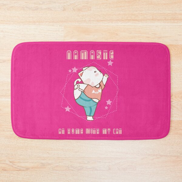 Item preview, Namaste at home with my cat in pink designed and sold by urban-color.