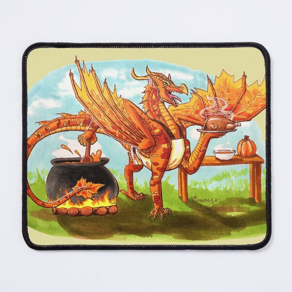 Item preview, Maple Leaf Dragon Chef designed and sold by Kimberly Holbrook Arts.