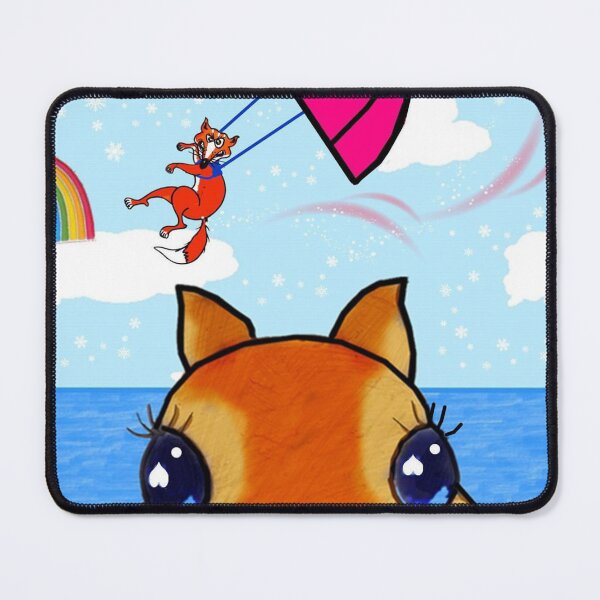 Item preview, A fox is preparing to come  down in a parachute designed and sold by Shirley cute art .
