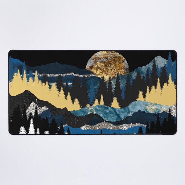 Item preview, Abstract Mystic Blue Forest and Mountain designed and sold by KA DESIGNS.