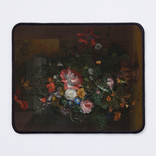 Item preview, Roses, Convolvulus, Poppies, and Other Flowers in an Urn on a Stone Ledge by Rachel Ruysch  designed and sold by Amanda1775.