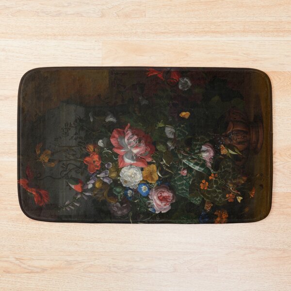 Item preview, Roses, Convolvulus, Poppies, and Other Flowers in an Urn on a Stone Ledge by Rachel Ruysch  designed and sold by Amanda1775.