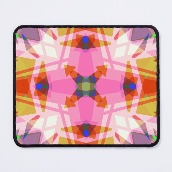 Item preview, Colorful Autumn Fall Yellow Orange Grey Gray Pink Geometric Cross Pattern Mosaic designed and sold by PatternPerfect.