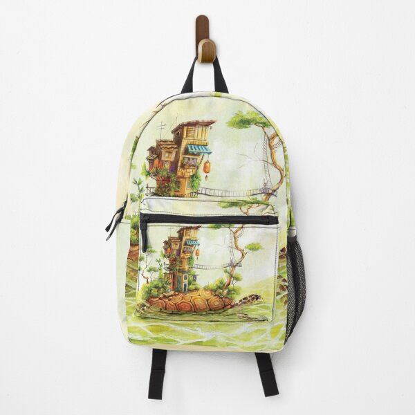 Item preview, Sea turtle with a tea shop in an ocean. designed and sold by CatCarrot.