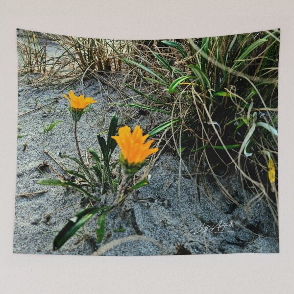 Item preview, ORANGE FLOWERS AT THE BEACH designed and sold by Steffi August.