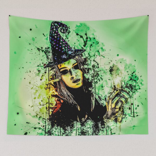Item preview, Halloween Witch Painting/Emerald Witch designed and sold by Designs By YL.