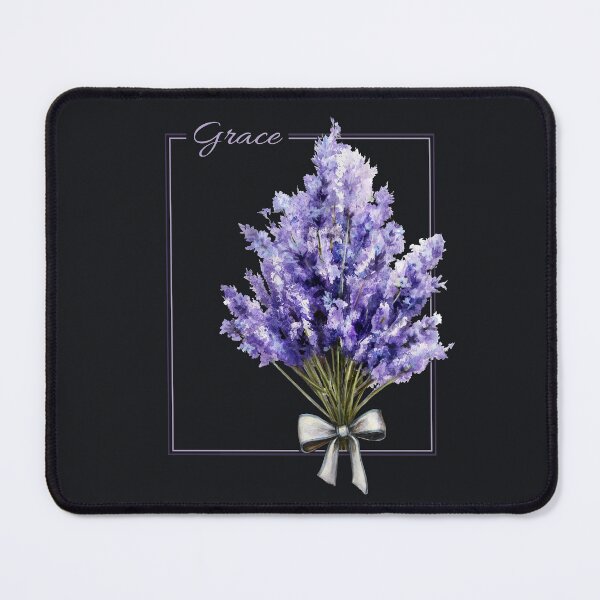 Item preview, Lavender Flowers Bouquet with Bow, Grace designed and sold by CatCarrot.