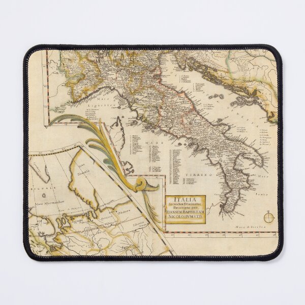 Item preview, Antique Map of Italy in 1660 designed and sold by ganje.