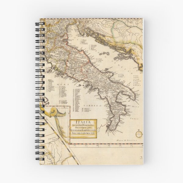 Item preview, Antique Map of Italy in 1660 designed and sold by ganje.