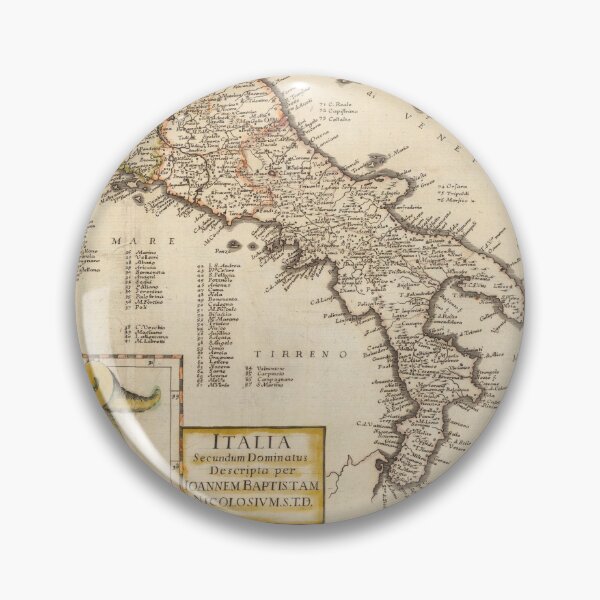 Item preview, Antique Map of Italy in 1660 designed and sold by ganje.