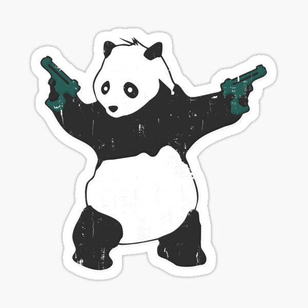 Banksy Sticker Decal vinyl graffiti street art car panda with guns gangster rat 