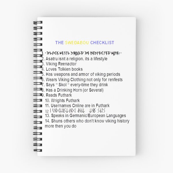 Item preview, Swedabou Checklist designed and sold by jakersvelmax.