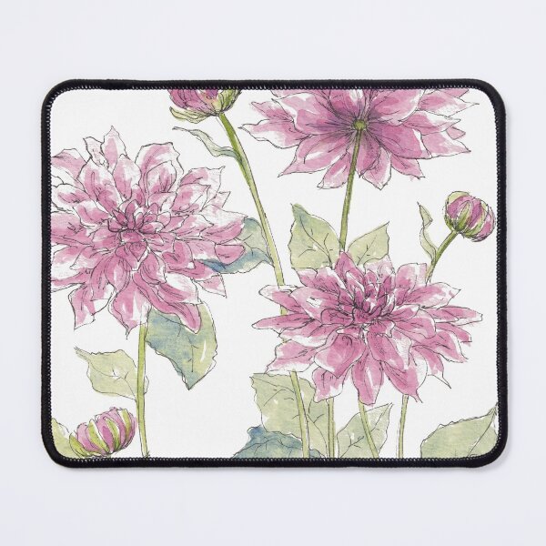 Item preview, Magenta Dahlias Illustration designed and sold by JRoseDesign.