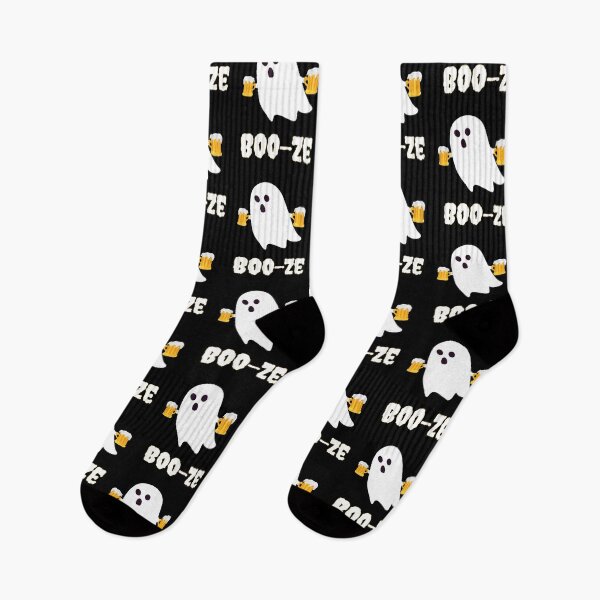 Item preview, Ghost Drinking Beer Funny Halloween Booze designed and sold by SharpThreadZ.