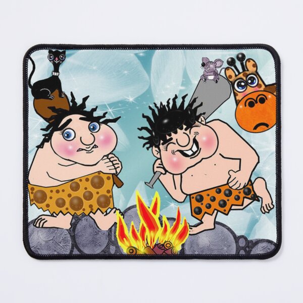 Item preview, Animal - Cave men and their friends , Giraffe , Cat and rat .. designed and sold by Shirley cute art .