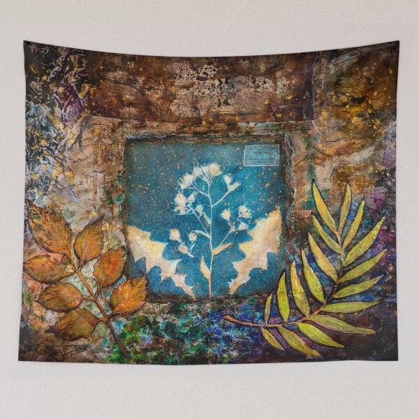 Item preview, Botanical mixed media designed and sold by Red Witch Art.