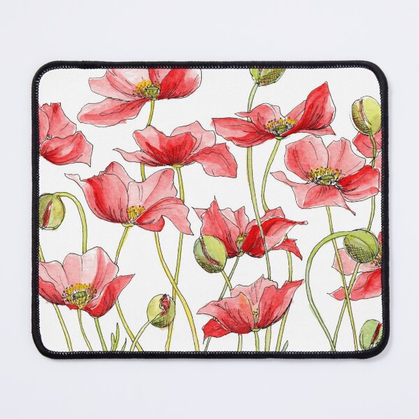 Item preview, Red Poppies, Illustration designed and sold by JRoseDesign.