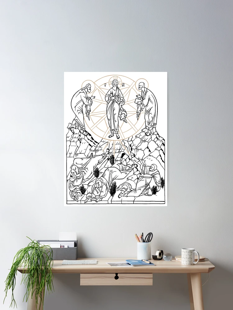 Transfiguration | Μεταμορφωσις | Russian Outline of the Icon of