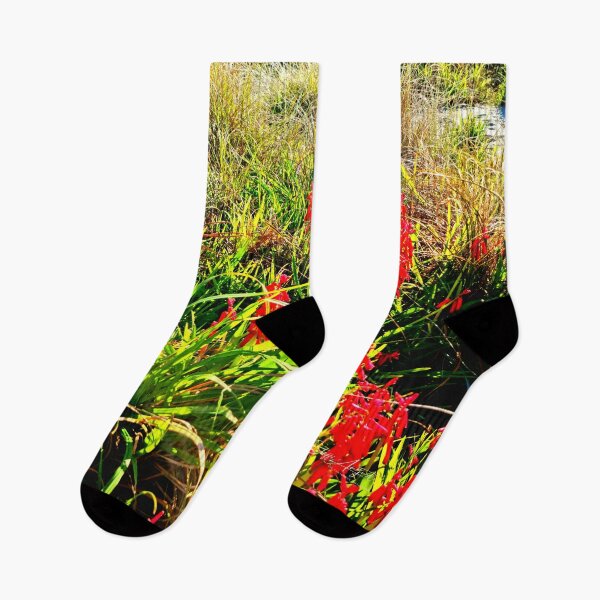 Item preview, RED BEACH FLOWERS BY THE MOUNT designed and sold by Steffi August.