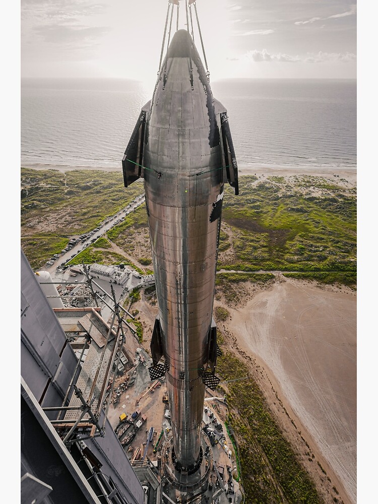 "SpaceX Starship full stack" Poster for Sale by StarCitizen Redbubble