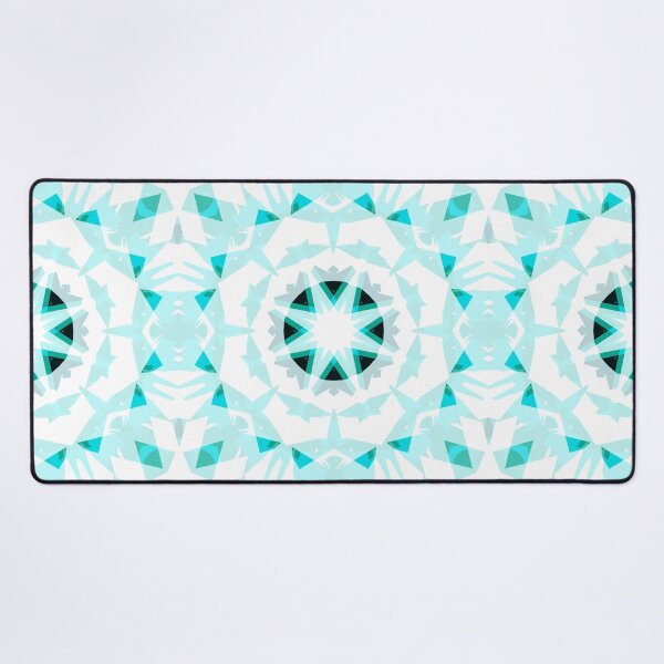 Item preview, Bright Turquoise Icy Blue Moroccan Geometric Winter Star Pattern Mosaic designed and sold by PatternPerfect.