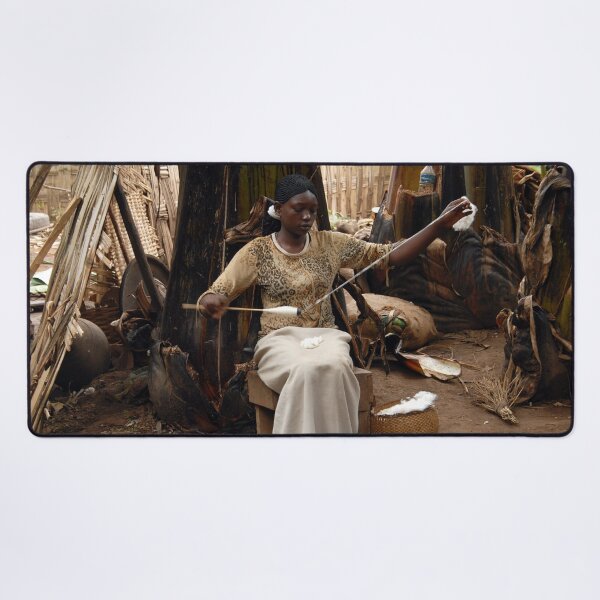 Item preview, African Ethiopian Girl Spinning Cotton, Feminine Craft designed and sold by worldways.