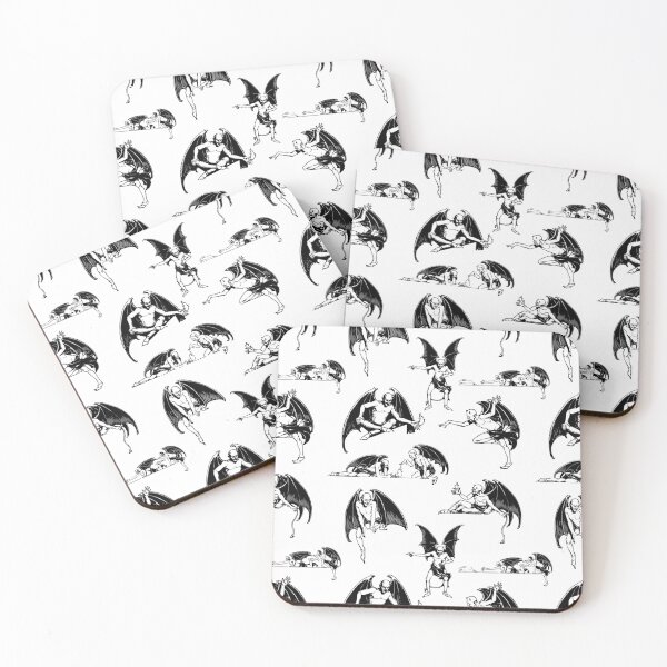 Item preview, Winged Demons Seamless Pattern designed and sold by ColorsandShapes.