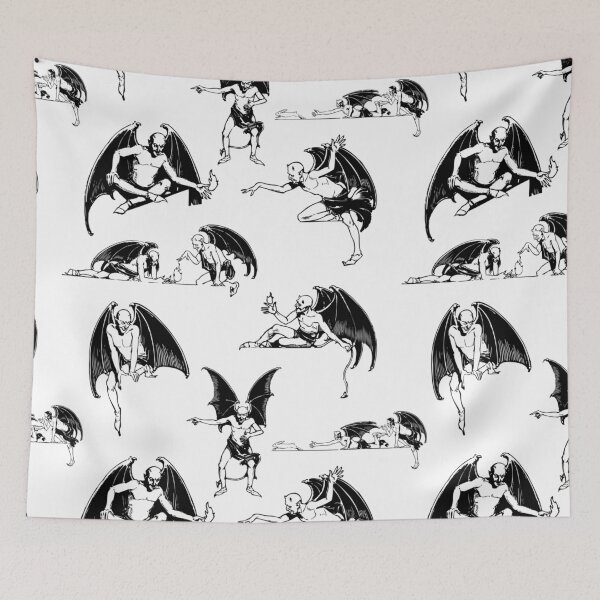 Item preview, Winged Demons Seamless Pattern designed and sold by ColorsandShapes.