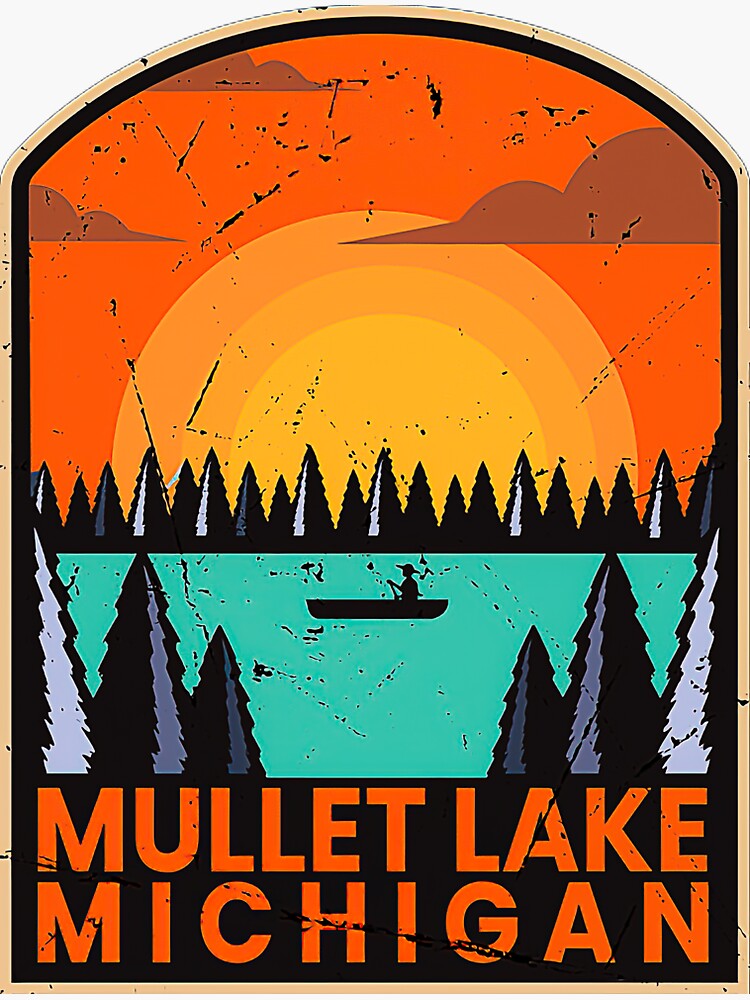 "Mullett Lake Michigan" Sticker for Sale by mullettt269 Redbubble