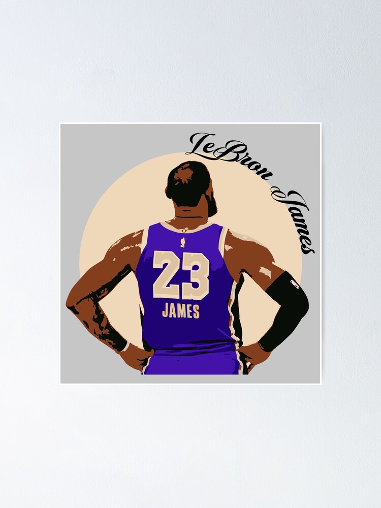 Lebron James Illustration Lebron James Art Poster For Sale By Color Me Redbubble