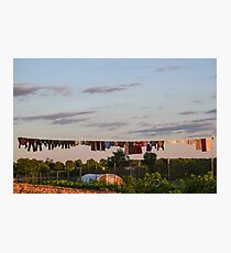 Amish Clothesline Photographic Print