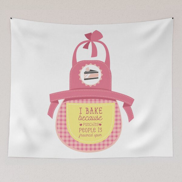 Item preview, I Bake Because Punching People Is Frowned Upon - Funny Illustration designed and sold by Studio  Six.