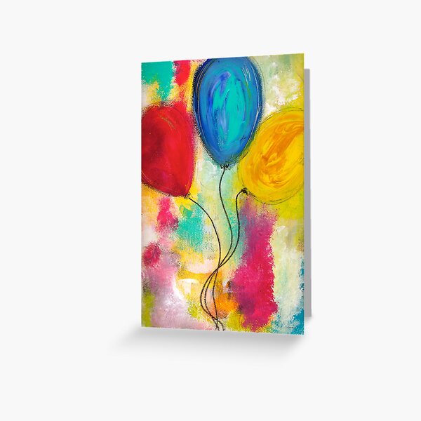 Birthday Balloon Art Greeting Card