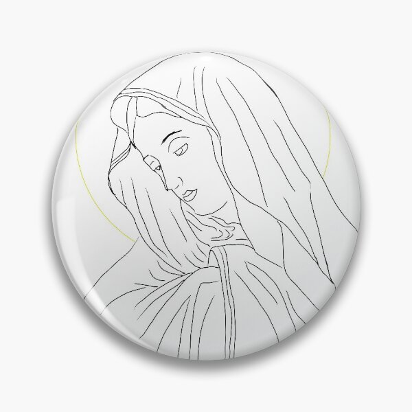 Item preview, Our Lady of Dolors : minimalist line art  designed and sold by TheCatholicLady.