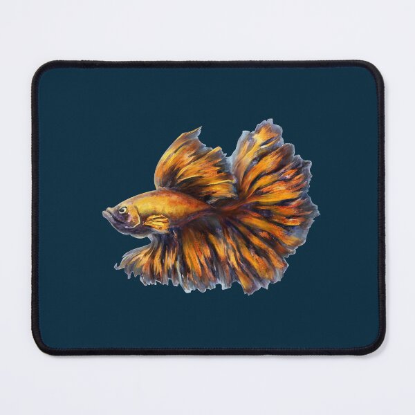 Item preview, Orange betta fish designed and sold by CatCarrot.