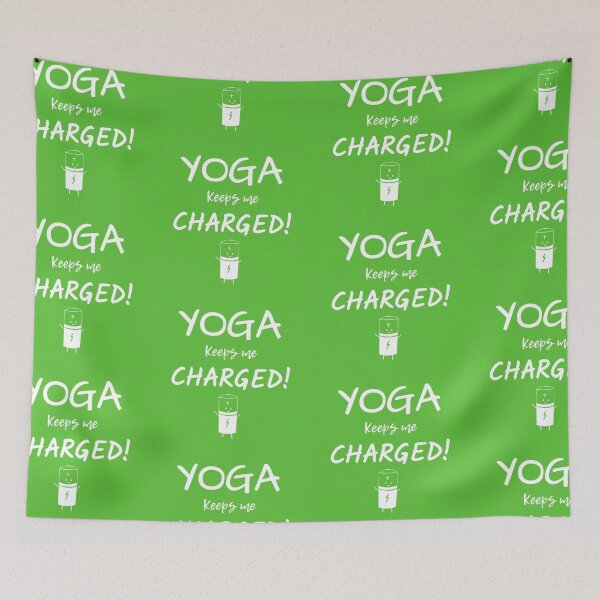Item preview, Yoga Keeps Me Charged! - Dark Theme designed and sold by UrbanChakra.