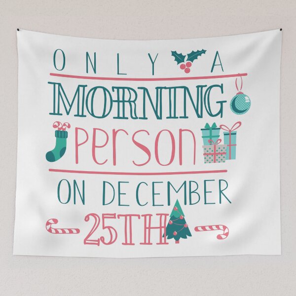 Item preview, Only a Morning Person On 25th December - Funny Typography designed and sold by Studio  Six.