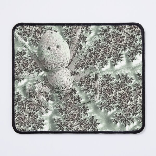 Item preview, Huntsman Spider & Mandelbrot Set Fractal Art Web in Mint Green designed and sold by Karen McFarland.