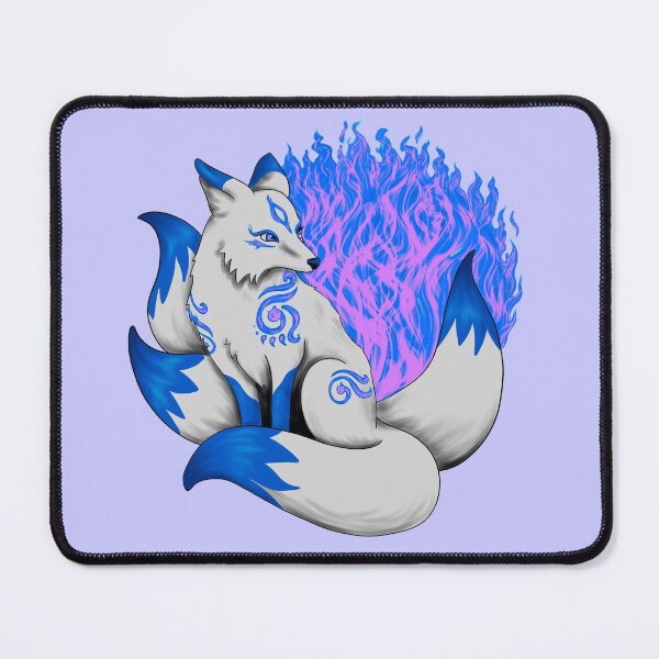 Item preview, Kitsune Fox with Dark Blue Foxfire designed and sold by Lady-Lilac.