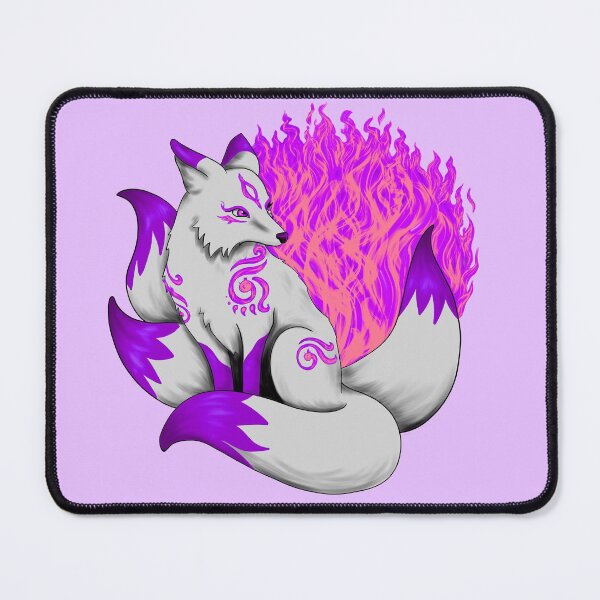 Item preview, Kitsune Fox with Pink and Purple Foxfire designed and sold by Lady-Lilac.