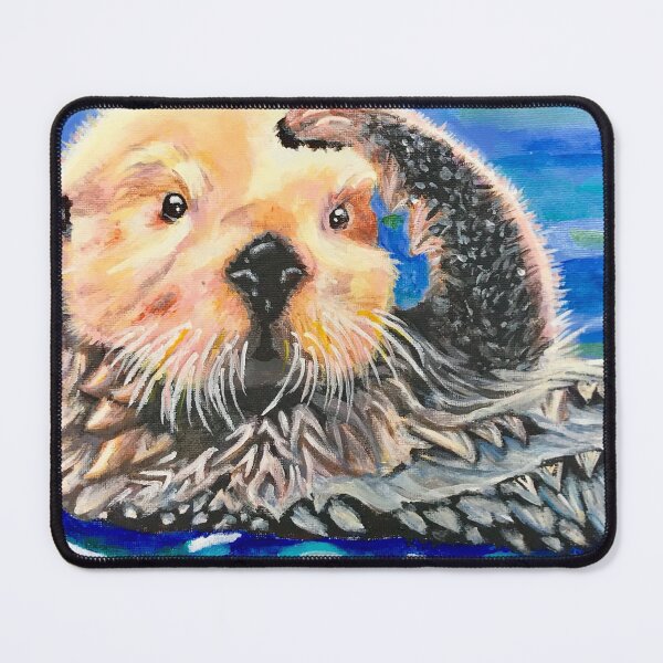 Item preview, Fluffy Sea Otter Acrylic Painting designed and sold by Lady-Lilac.